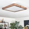 Salmi ceiling light, Panel LED Wood like finish, black, 1-light source, Remote control