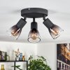 Medelim ceiling light clear, Smoke-coloured, 3-light sources