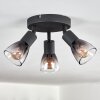 Medelim ceiling light clear, Smoke-coloured, 3-light sources