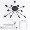 Gastor ceiling light, globe light white, 12-light sources