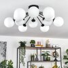 Gastor ceiling light, globe light white, 12-light sources