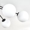 Koyoto ceiling light, globe light 15 cm white, 6-light sources