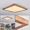 Salmi ceiling light, Panel LED Wood like finish, black, 1-light source