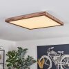 Salmi ceiling light, Panel LED Wood like finish, black, 1-light source