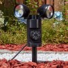 Plingshult outdoor light, ground spike, path light LED black, 2-light sources