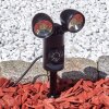 Plingshult outdoor light, ground spike, path light LED black, 2-light sources