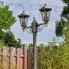 Loria outdoor light, lamp post, path light brown, gold, 2-light sources