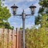 Loria outdoor light, lamp post, path light black, silver, 2-light sources