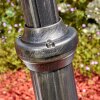 Loria outdoor light, lamp post, path light black, silver, 2-light sources