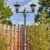 Loria outdoor light, lamp post, path light black, silver, 2-light sources