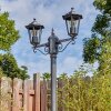 Loria outdoor light, lamp post, path light black, silver, 2-light sources