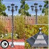 Loria outdoor light, lamp post, path light black, silver, 3-light sources