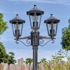 Loria outdoor light, lamp post, path light black, silver, 3-light sources