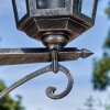 Loria outdoor light, lamp post, path light black, silver, 3-light sources