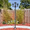 Loria outdoor light, lamp post, path light black, silver, 3-light sources