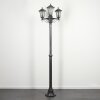 Loria outdoor light, lamp post, path light black, silver, 3-light sources