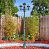 Loria outdoor light, lamp post, path light green, black, 3-light sources