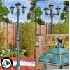 Loria outdoor light, lamp post, path light green, black, 3-light sources