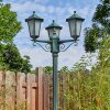 Loria outdoor light, lamp post, path light green, black, 3-light sources