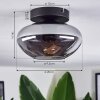 Mertola ceiling light Smoke-coloured, 1-light source