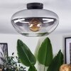 Mertola ceiling light clear, Smoke-coloured, 1-light source