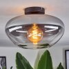 Mertola ceiling light clear, Smoke-coloured, 1-light source