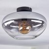 Mertola ceiling light clear, Smoke-coloured, 1-light source