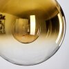 Gastor hanging light, globe light gold, clear, 1-light source