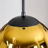 Gastor hanging light, globe light gold, clear, 1-light source