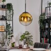 Gastor hanging light, globe light gold, clear, 1-light source