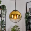 Gastor hanging light, globe light gold, clear, 1-light source