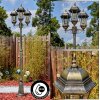 Etoe outdoor light, lamp post, path light gold, black, 3-light sources