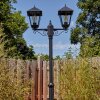 Anfei outdoor light, lamp post, path light black, 2-light sources