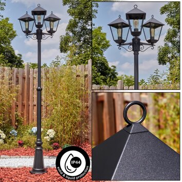 Anfei outdoor light, lamp post, path light black, 3-light sources