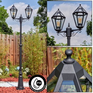 Falfosa outdoor light, lamp post, path light black, 2-light sources