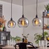 Tapitapa hanging light, globe light black, 3-light sources