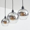 Tapitapa hanging light, globe light black, 3-light sources