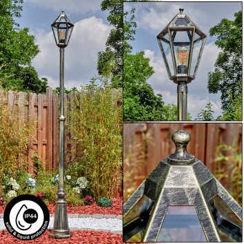 Falfosa outdoor light, lamp post, path light gold, black, 1-light source