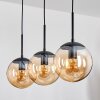 Gastor hanging light, globe light Amber, 3-light sources