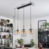 Gastor hanging light, globe light Amber, clear, 3-light sources