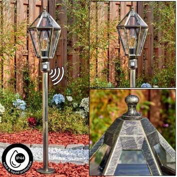 Falfosa outdoor light, path light gold, black, 1-light source, Motion sensor