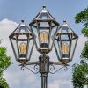 Falfosa outdoor light, lamp post, path light gold, black, 3-light sources