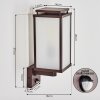 Cadafaes outdoor wall light rust-coloured, 1-light source, Motion sensor