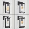 Tourega outdoor wall light black, 1-light source