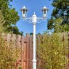 Loria outdoor light, lamp post, path light white, 2-light sources