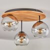 Koyoto ceiling light, globe light 40 cm Ecru, black, 3-light sources