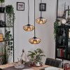 Mertola hanging light, globe light black, 3-light sources