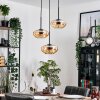 Mertola hanging light, globe light black, 3-light sources