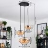 Mertola hanging light, globe light black, 5-light sources