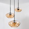 Mertola hanging light, globe light black, 5-light sources